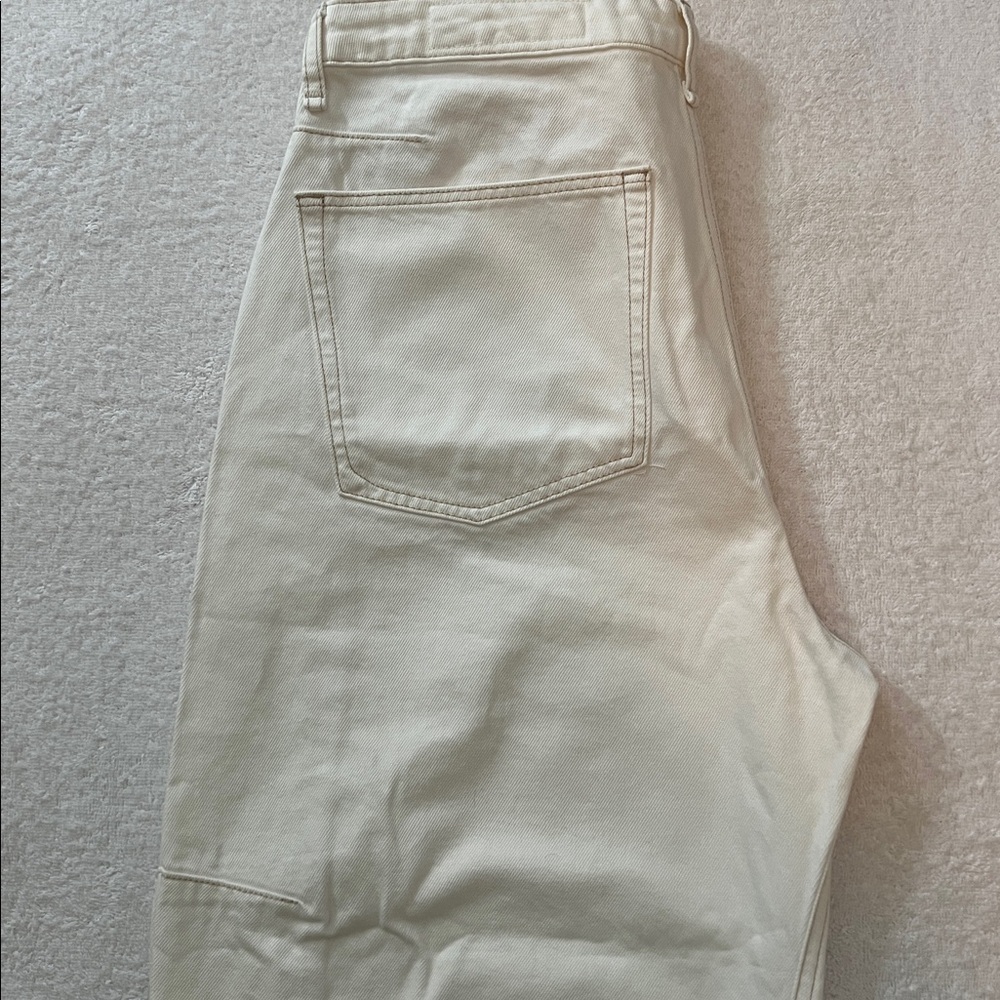 rag & bone The Charlie Women’s High-Rise Barrel Jeans, Off-White, 30 - Picture 6 of 15